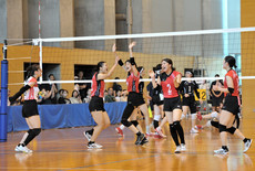 女子バレーボール部の写真