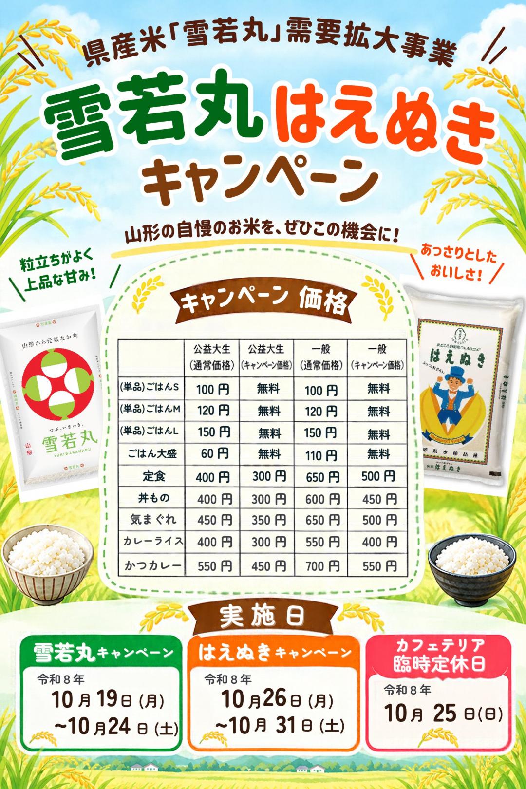 雪若丸はえぬきキャンペーンチラシ